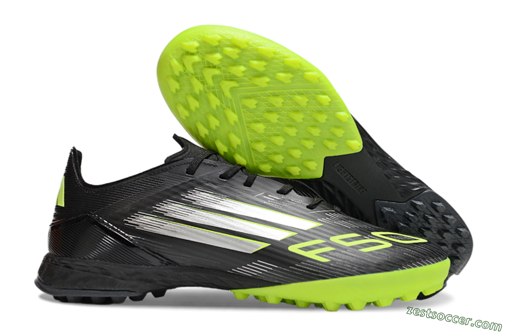 Adidas F50 Pro TF Low-Tops Soccer Shoes - Black/Yellow/Silver 0
