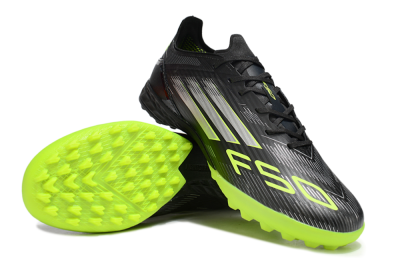 Adidas F50 Pro TF Low-Tops Soccer Shoes - Black/Yellow/Silver