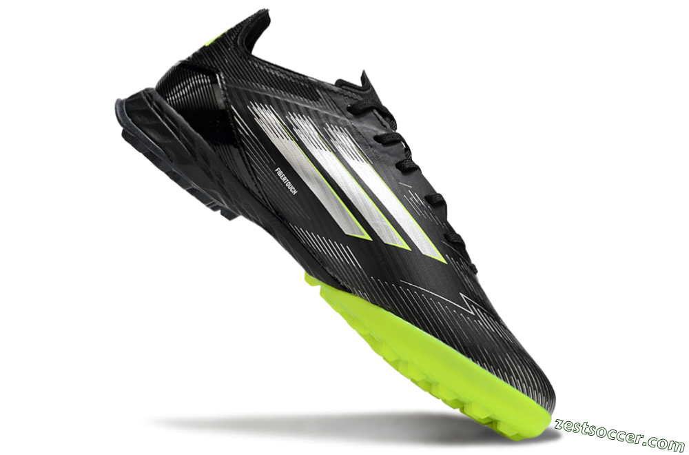 Adidas F50 Pro TF Low-Tops Soccer Shoes - Black/Yellow/Silver 4
