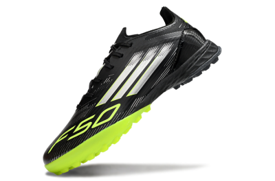 Adidas F50 Pro TF Low-Tops Soccer Shoes - Black/Yellow/Silver
