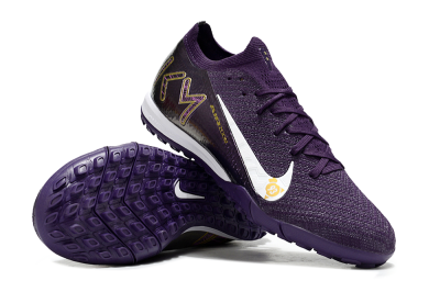 Nike Air Zoom Mercurial Vapor 16 Elite TF Low-Tops Soccer Shoes - Purple/White/Gold