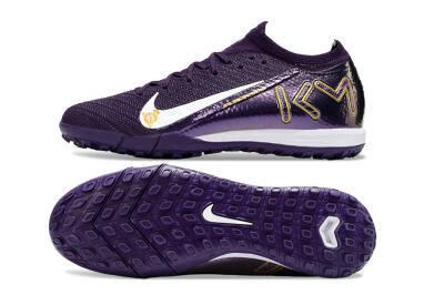 Nike Air Zoom Mercurial Vapor 16 Elite TF Low-Tops Soccer Shoes - Purple/White/Gold