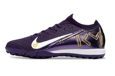 Nike Air Zoom Mercurial Vapor 16 Elite TF Low-Tops Soccer Shoes - Purple/White/Gold
