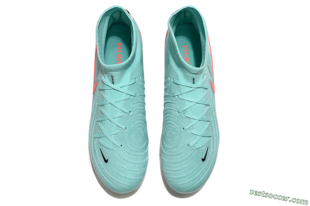 Nike Phantom Luna Elite AG High-Tops Soccer Cleats - Jade/Red/White 4
