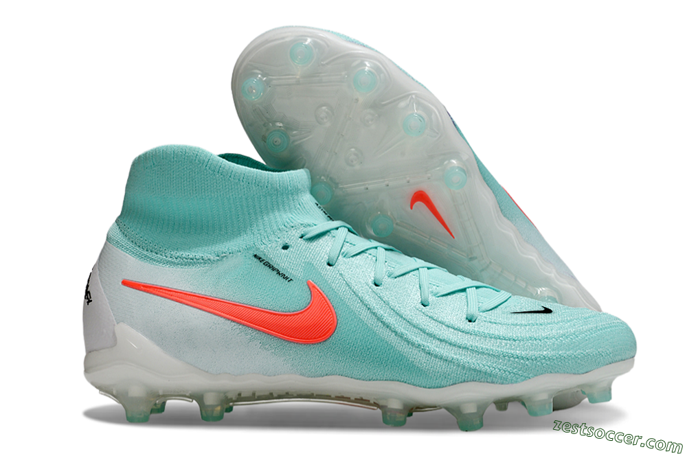 Nike Phantom Luna Elite AG High-Tops Soccer Cleats - Jade/Red/White 0