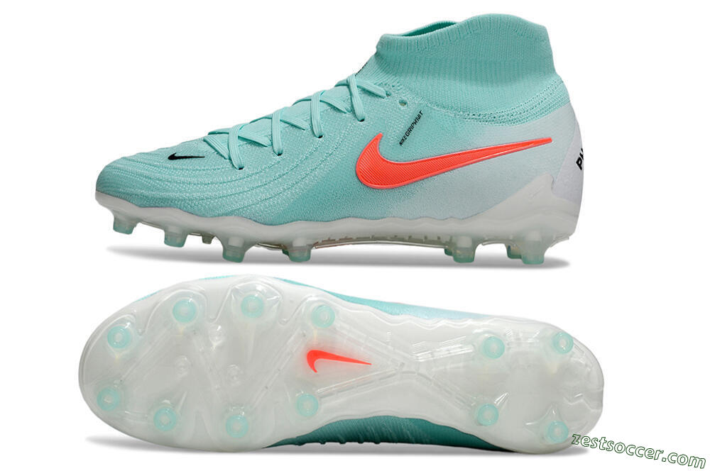 Nike Phantom Luna Elite AG High-Tops Soccer Cleats - Jade/Red/White 1
