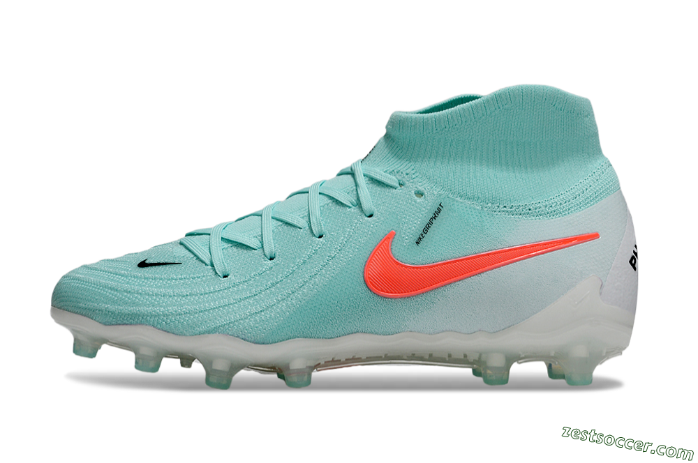 Nike Phantom Luna Elite AG High-Tops Soccer Cleats - Jade/Red/White 2