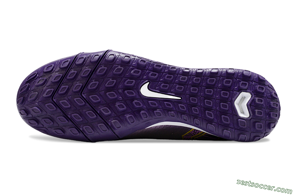 Nike Air Zoom Mercurial Superfly 10 Elite TF High-Tops Soccer Shoes - Purple/White/Gold 6