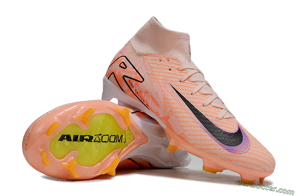Nike Air Zoom Mercurial Superfly 10 Elite FG High-Tops Soccer Cleats - Pink/Black/Purple 3