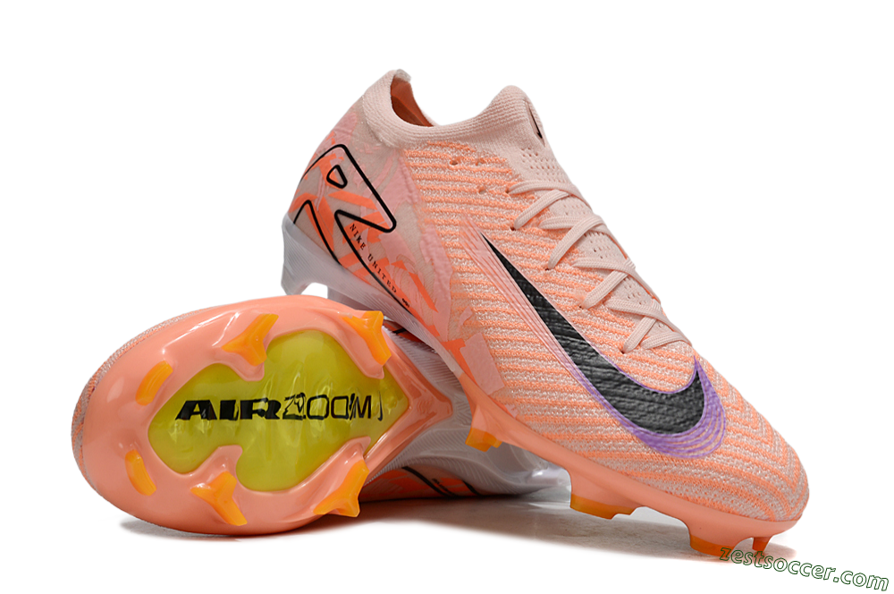 Nike Air Zoom Mercurial Vapor 16 Elite FG Low-Tops Soccer Cleats - Orange/Black/Purple 3