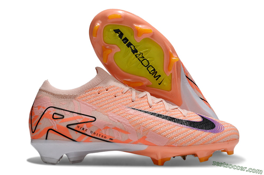 Nike Air Zoom Mercurial Vapor 16 Elite FG Low-Tops Soccer Cleats - Orange/Black/Purple 0