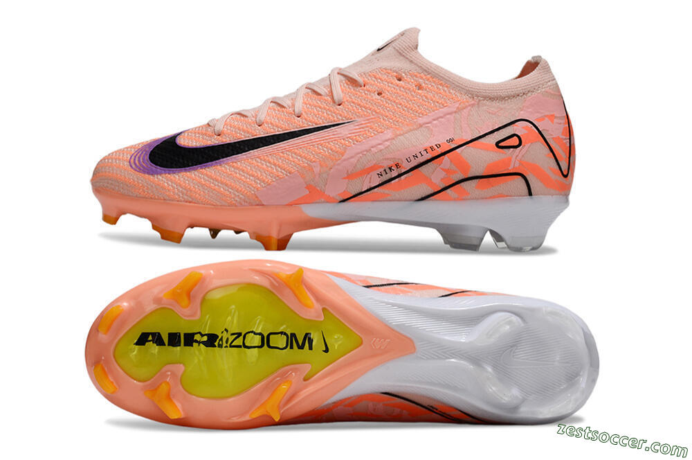 Nike Air Zoom Mercurial Vapor 16 Elite FG Low-Tops Soccer Cleats - Orange/Black/Purple 1