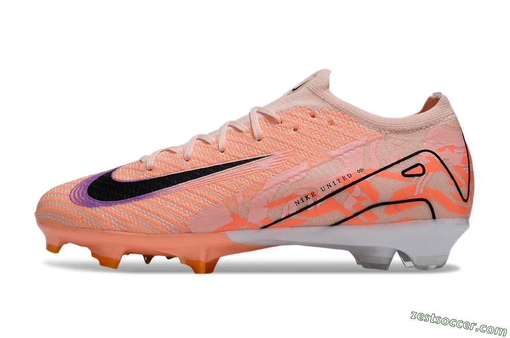 Nike Air Zoom Mercurial Vapor 16 Elite FG Low-Tops Soccer Cleats - Orange/Black/Purple 2