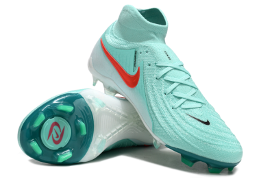 Nike Phantom Luna Elite NU FG High-Tops Soccer Cleats - Jade/Red/White