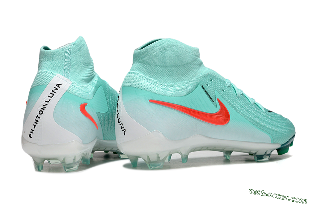 Nike Phantom Luna Elite NU FG High-Tops Soccer Cleats - Jade/Red/White 6