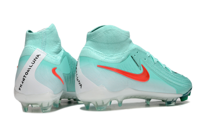 Nike Phantom Luna Elite NU FG High-Tops Soccer Cleats - Jade/Red/White
