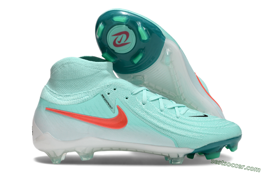 Nike Phantom Luna Elite NU FG High-Tops Soccer Cleats - Jade/Red/White 0