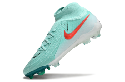 Nike Phantom Luna Elite NU FG High-Tops Soccer Cleats - Jade/Red/White
