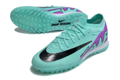 Nike Air Zoom Mercurial Vapor 16 Elite TF Low-Tops Soccer Shoes - Jade/Black/Purple