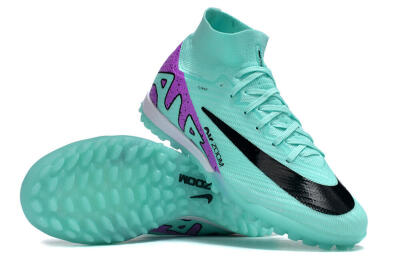 Nike Air Zoom Mercurial Superfly 10 Elite TF High-Tops Soccer Shoes - Jade/Black/Purple