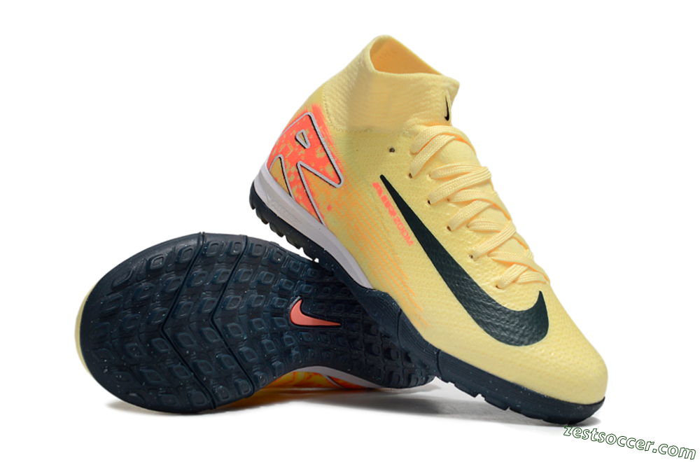 Nike Air Zoom Mercurial Superfly 10 Elite TF High-Tops Soccer Shoes - Yellow/Black/Red 1