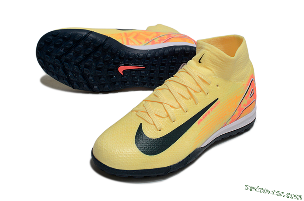 Nike Air Zoom Mercurial Superfly 10 Elite TF High-Tops Soccer Shoes - Yellow/Black/Red 3