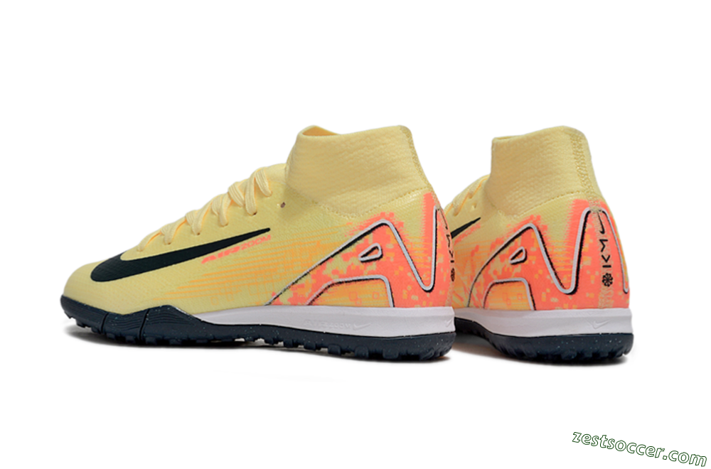 Nike Air Zoom Mercurial Superfly 10 Elite TF High-Tops Soccer Shoes - Yellow/Black/Red 5
