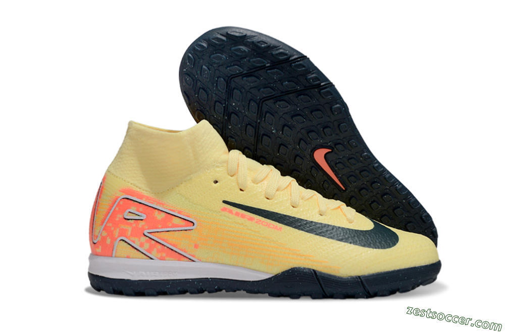 Nike Air Zoom Mercurial Superfly 10 Elite TF High-Tops Soccer Shoes - Yellow/Black/Red 0