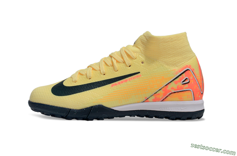 Nike Air Zoom Mercurial Superfly 10 Elite TF High-Tops Soccer Shoes - Yellow/Black/Red 2