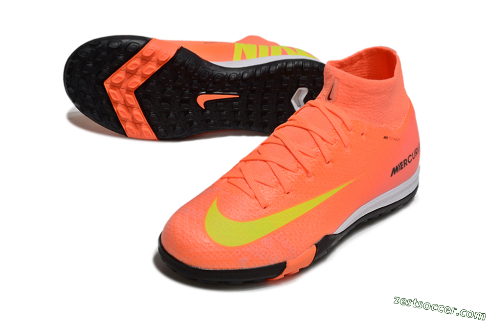 Nike Air Zoom Mercurial Superfly 10 Elite TF High-Tops Soccer Shoes - Red/Yellow/Black 3