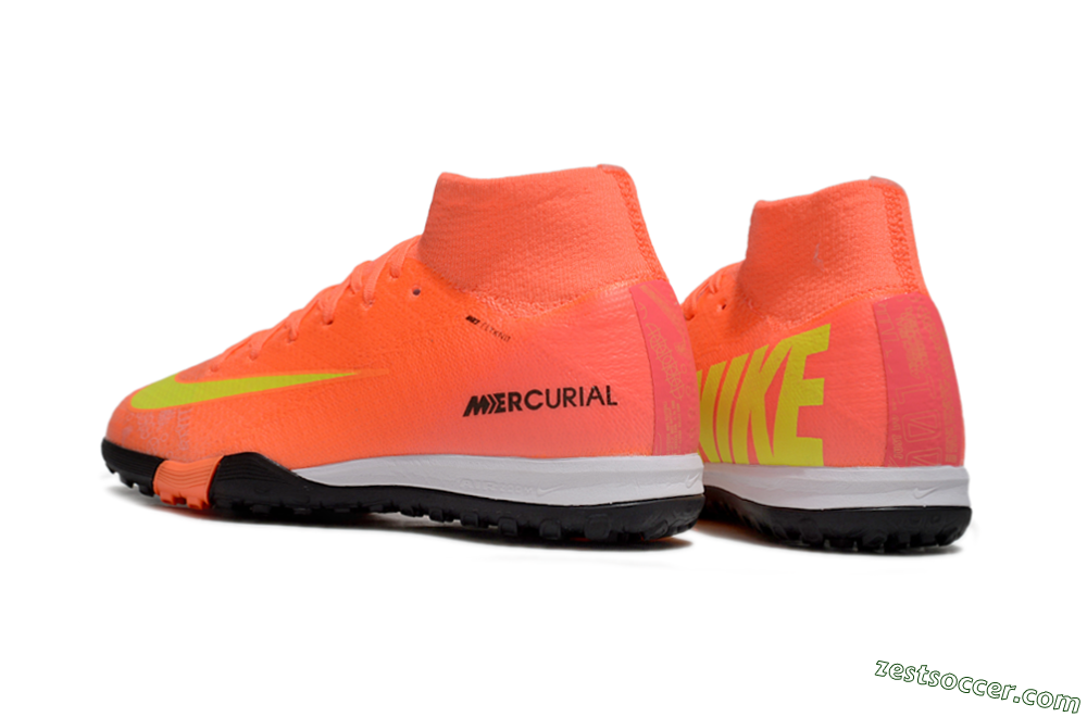 Nike Air Zoom Mercurial Superfly 10 Elite TF High-Tops Soccer Shoes - Red/Yellow/Black 5