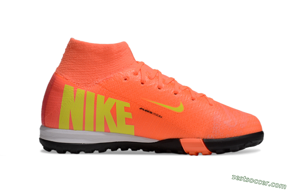 Nike Air Zoom Mercurial Superfly 10 Elite TF High-Tops Soccer Shoes - Red/Yellow/Black 4