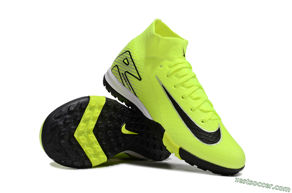 Nike Air Zoom Mercurial Superfly 10 Elite TF High-Tops Soccer Shoes - Yellow/Black/Silver 1