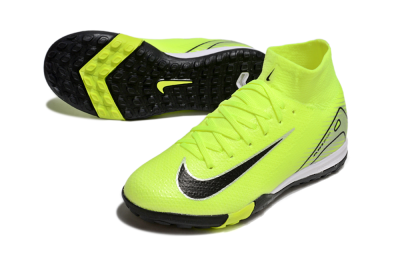 Nike Air Zoom Mercurial Superfly 10 Elite TF High-Tops Soccer Shoes - Yellow/Black/Silver