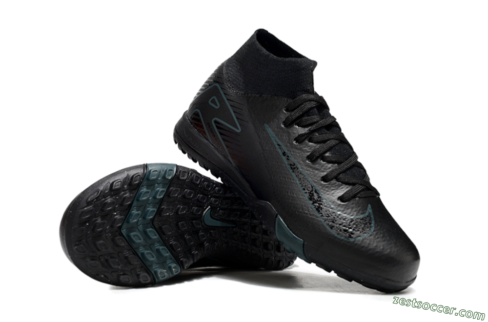 Nike Air Zoom Mercurial Superfly 10 Elite TF High-Tops Soccer Shoes - Black/Blue 1