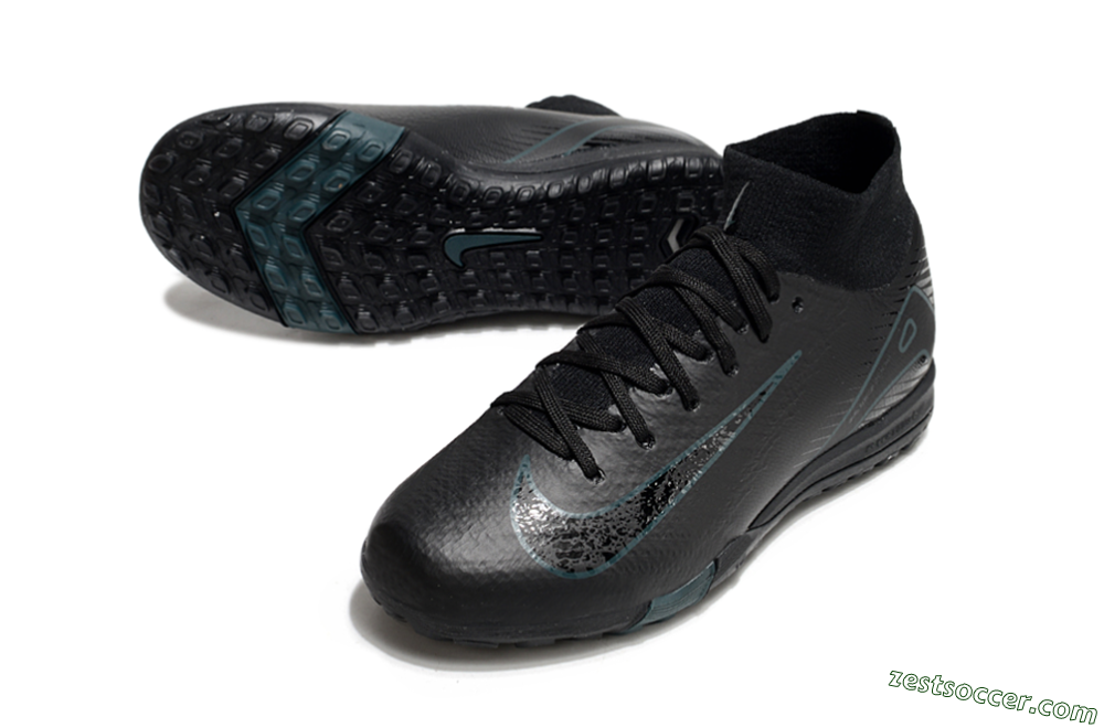 Nike Air Zoom Mercurial Superfly 10 Elite TF High-Tops Soccer Shoes - Black/Blue 3
