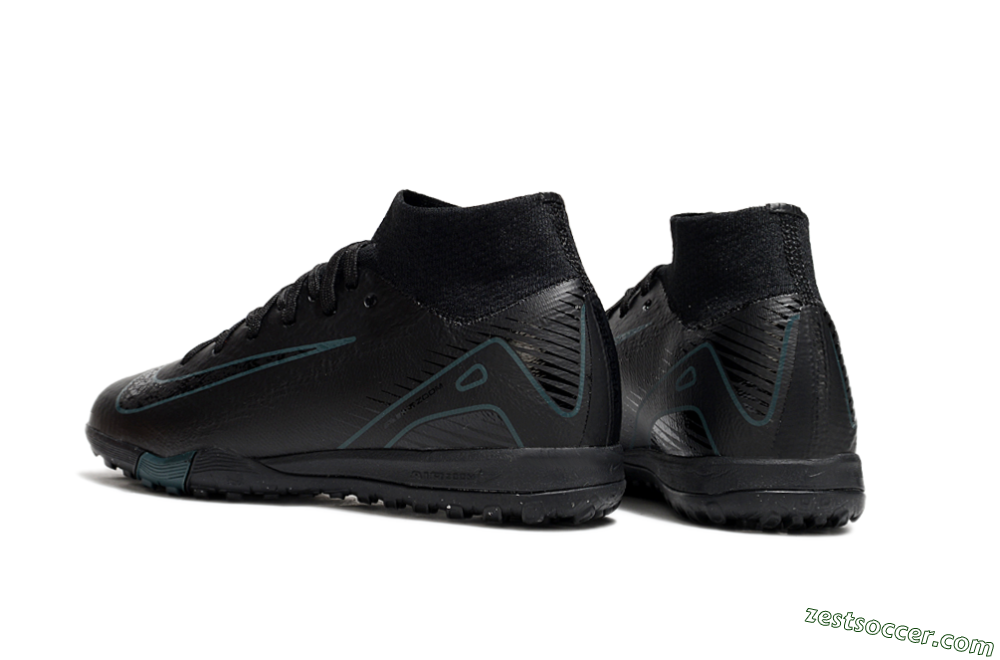 Nike Air Zoom Mercurial Superfly 10 Elite TF High-Tops Soccer Shoes - Black/Blue 5