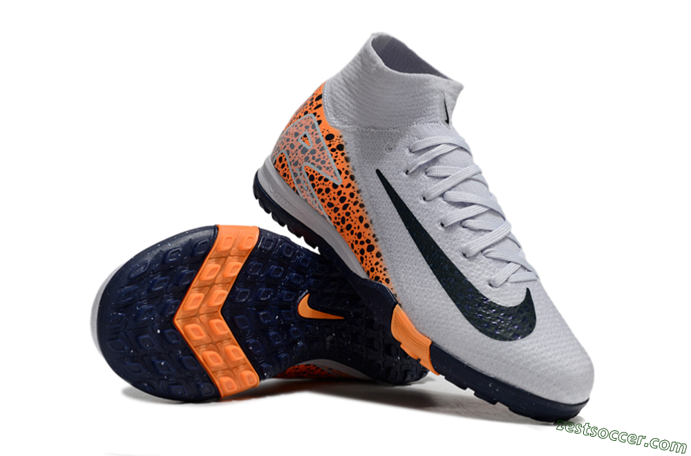 Nike Air Zoom Mercurial Superfly 10 Elite TF High-Tops Soccer Shoes - Grey/Black/Leopard 1