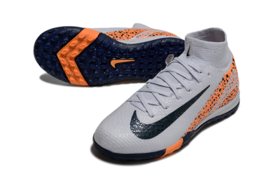 Nike Air Zoom Mercurial Superfly 10 Elite TF High-Tops Soccer Shoes - Grey/Black/Leopard