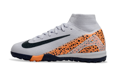 Nike Air Zoom Mercurial Superfly 10 Elite TF High-Tops Soccer Shoes - Grey/Black/Leopard
