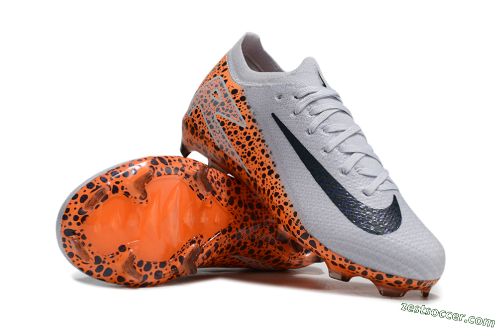 Nike Air Zoom Mercurial Vapor 16 Elite FG Low-Tops Soccer Cleats - Grey/Black/Leopard 1