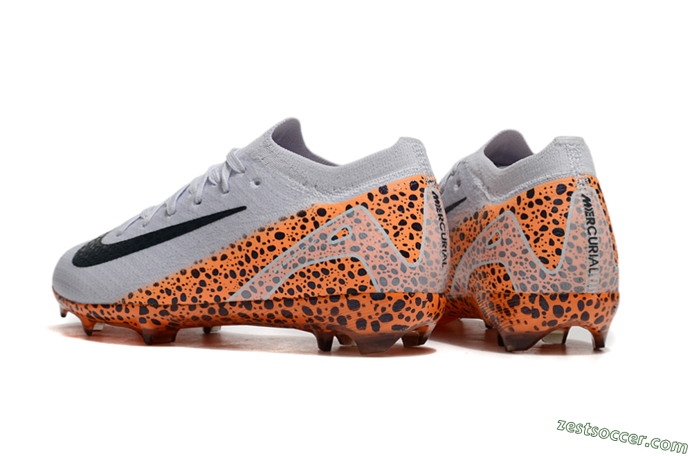 Nike Air Zoom Mercurial Vapor 16 Elite FG Low-Tops Soccer Cleats - Grey/Black/Leopard 5