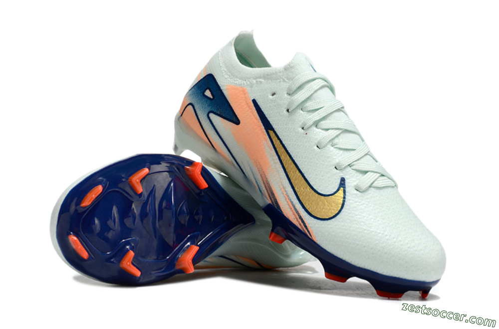Nike Air Zoom Mercurial Vapor 16 Elite FG Low-Tops Soccer Cleats - Jade/Blue/Gold 1
