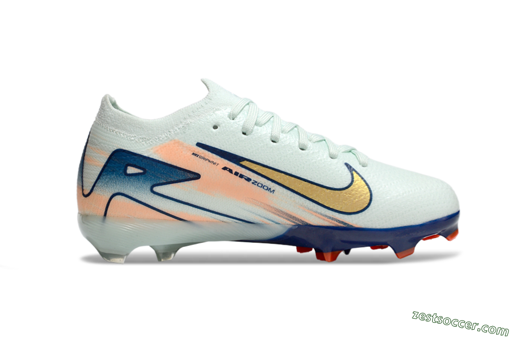 Nike Air Zoom Mercurial Vapor 16 Elite FG Low-Tops Soccer Cleats - Jade/Blue/Gold 4