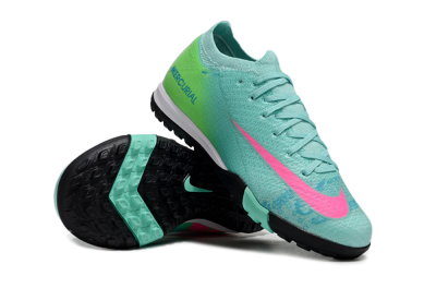Nike Air Zoom Mercurial Vapor 16 Elite TF Low-Tops Soccer Shoes - Jade/Yellow/Pink