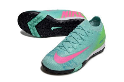 Nike Air Zoom Mercurial Vapor 16 Elite TF Low-Tops Soccer Shoes - Jade/Yellow/Pink