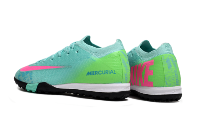 Nike Air Zoom Mercurial Vapor 16 Elite TF Low-Tops Soccer Shoes - Jade/Yellow/Pink