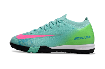 Nike Air Zoom Mercurial Vapor 16 Elite TF Low-Tops Soccer Shoes - Jade/Yellow/Pink