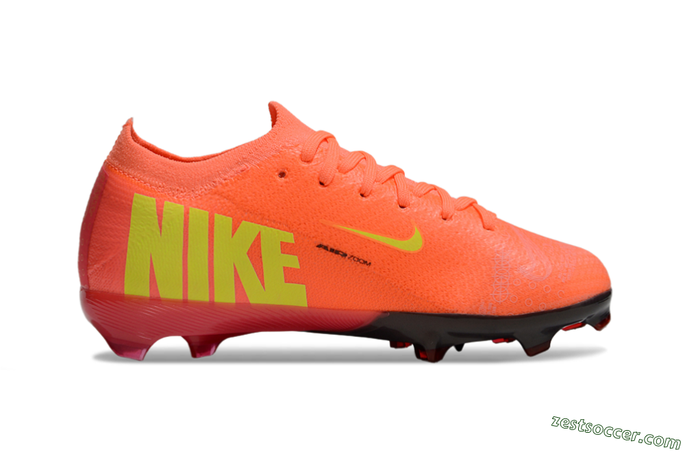 Nike Air Zoom Mercurial Vapor 16 Elite FG Low-Tops Soccer Cleats - Red/Yellow/Black 4