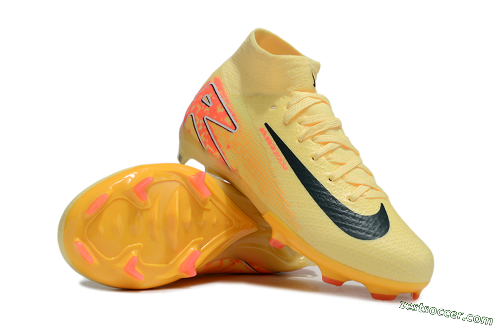 Nike Air Zoom Mercurial Superfly 10 Elite FG High-Tops Soccer Cleats - Yellow/Black/Red 1